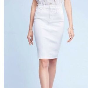 MOTHER white denim pencil skirt